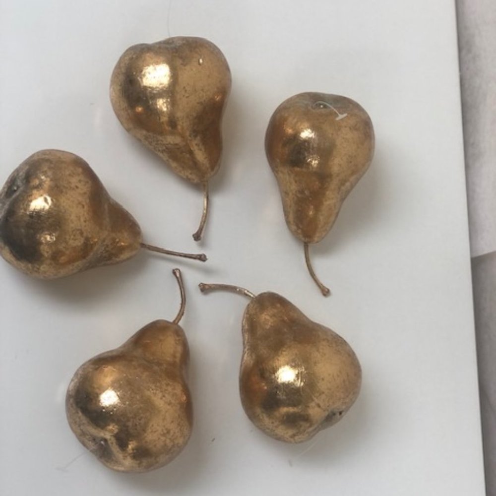 Golden decorative pears